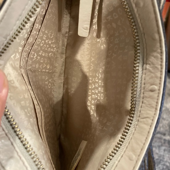 Kate Spade New York Charm City Presley Ostrich embossed Cowhide leather and Bow - Picture 3 of 4